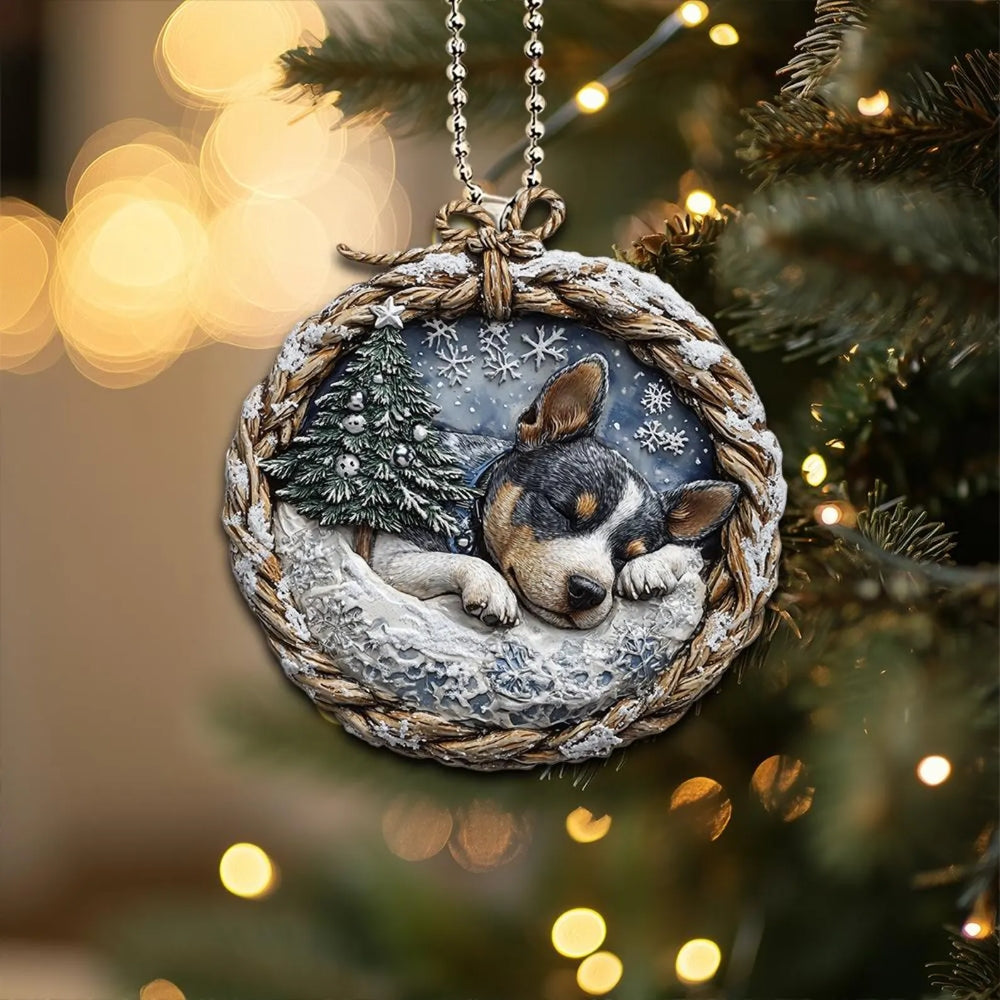 Australian Cattle Dog In Mini Baskets Ornament - MB030