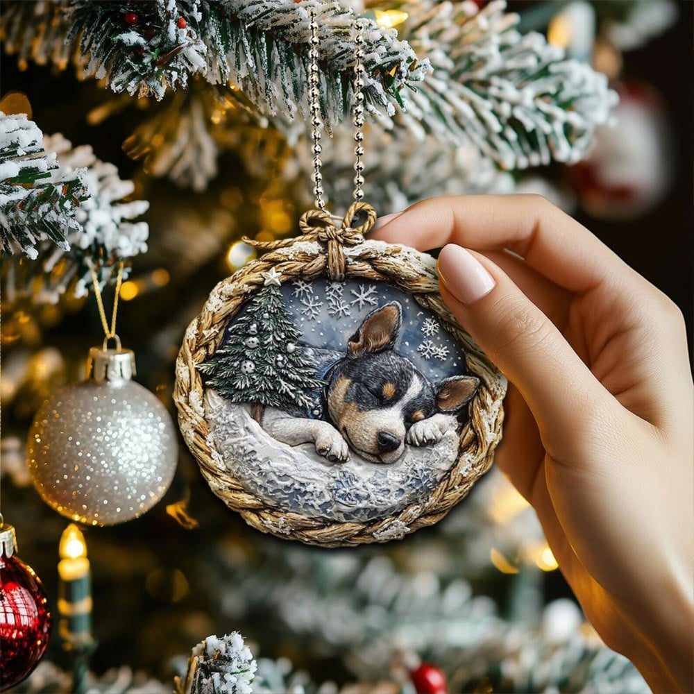 Australian Cattle Dog In Mini Baskets Ornament - MB030