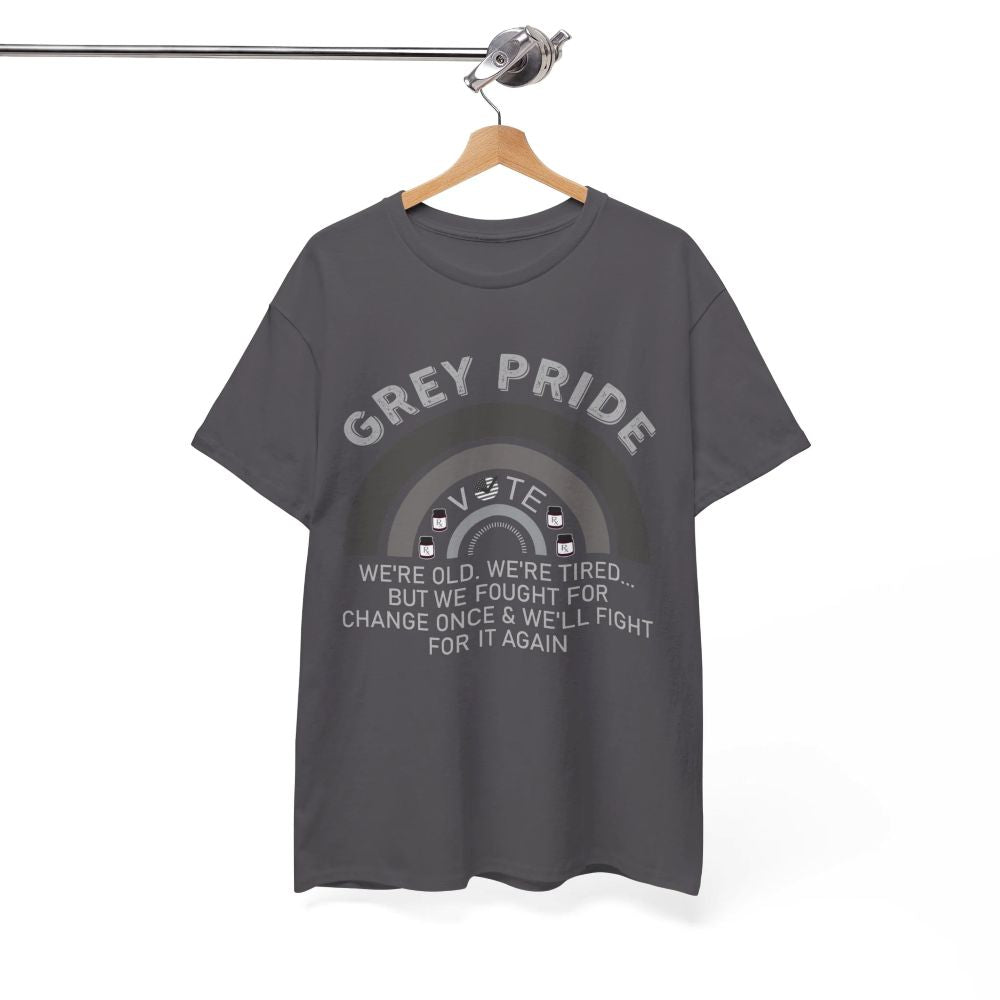 Grey Pride T-Shirt – Inspirational Aging With Strength Graphic Tee