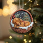 Vizsla In Mini Baskets Ornament - MB032