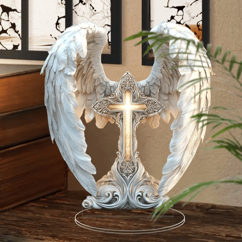 Gorgeous Angel Wings Cross Decoration