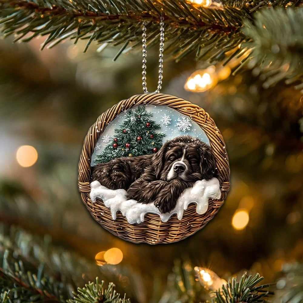 Newfoundland In Mini Baskets Ornament - MB037