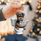 Welsh Terrier - Dog Sitting On Toilet Ornament  OT037