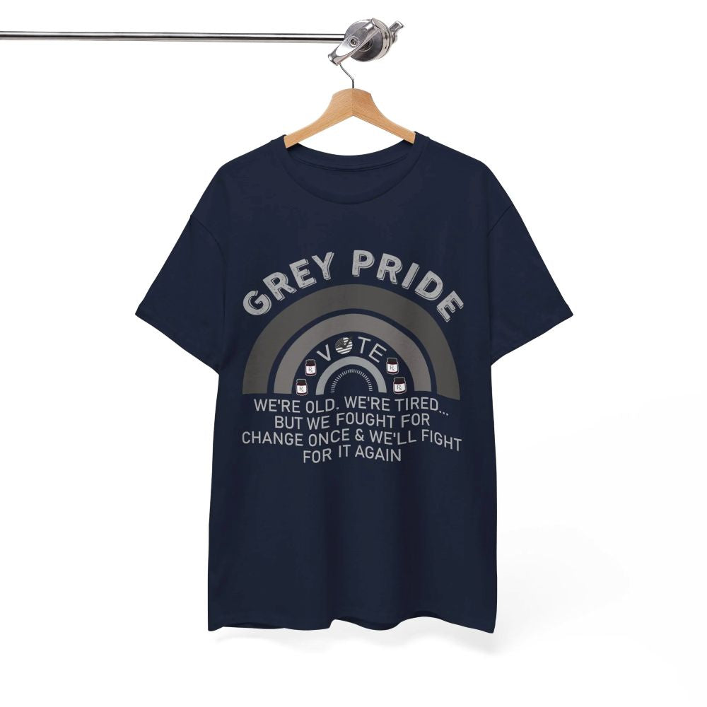Grey Pride T-Shirt – Inspirational Aging With Strength Graphic Tee