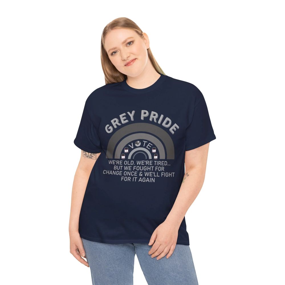 Grey Pride T-Shirt – Inspirational Aging With Strength Graphic Tee