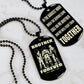 Vikings Engraved Black Dog Tag Double Sided Gift From Brother, Brother Forever