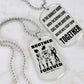 Vikings Engraved Black Dog Tag Double Sided Gift From Brother, Brother Forever