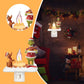 3D Elk Campfire Night Light – Christmas Flickering Flame Ambient Lamp
