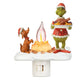 3D Elk Campfire Night Light – Christmas Flickering Flame Ambient Lamp