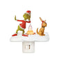 3D Elk Campfire Night Light – Christmas Flickering Flame Ambient Lamp