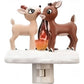 3D Elk Campfire Night Light – Christmas Flickering Flame Ambient Lamp