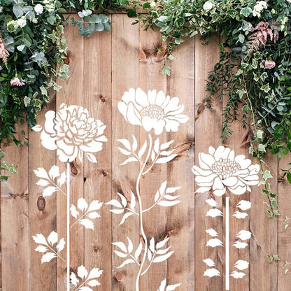 Garden Fence Large Flower Stencils DIY Decoration BloomTrace