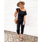Plus Size Off-Shoulder Romper – Comfy Summer Jumpsuit