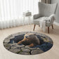 Nature Den Watcher - 3D Illusion Round Rug - H634