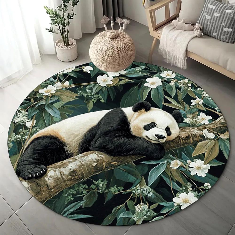 Lovely Panda - 3D Illusion Round Rug - H638