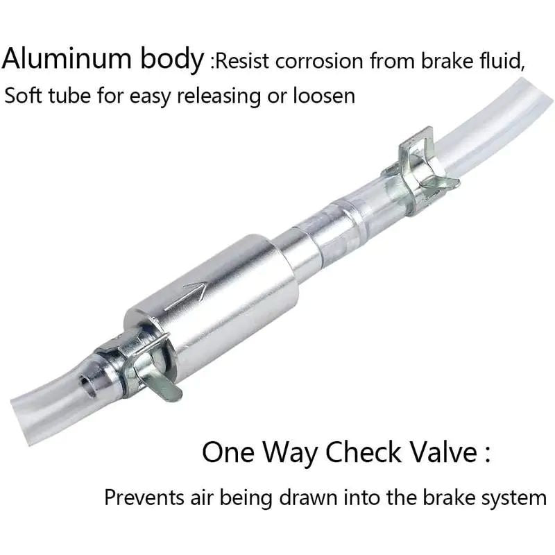 Brake Bleeder Hose - One Way Check Valve Tube Bleeding Tool Kit For Car Motorcyle Clutch