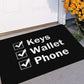 Keys Wallet Phone - D319 - Doormat