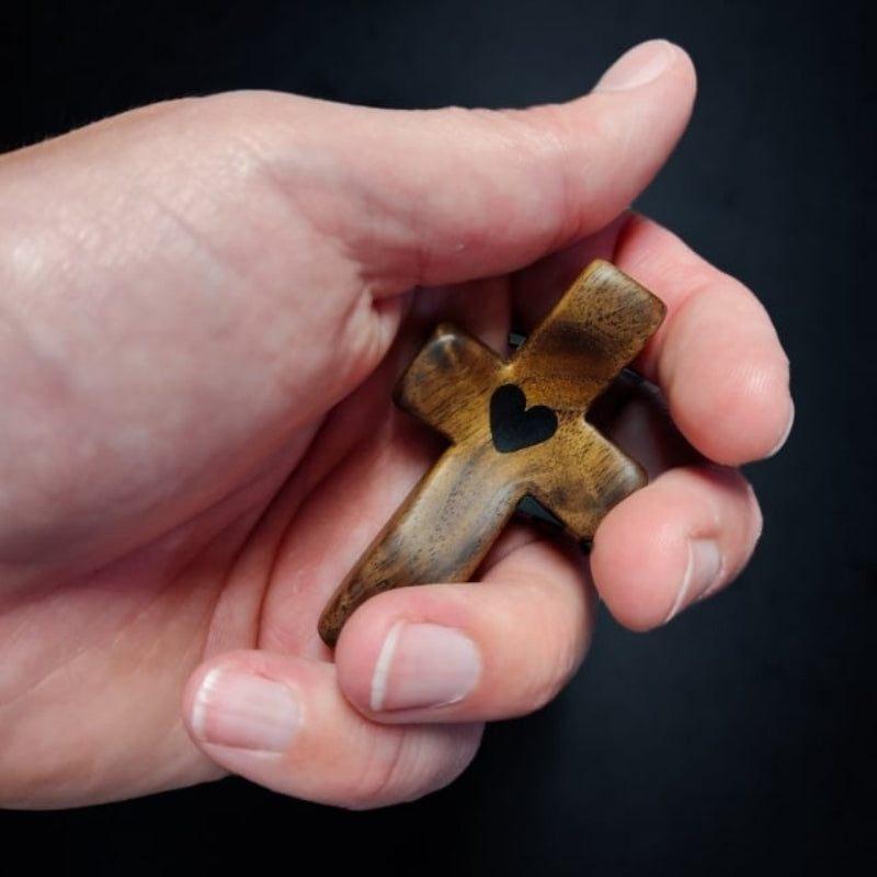 Handmade Wooden Cross My Heart