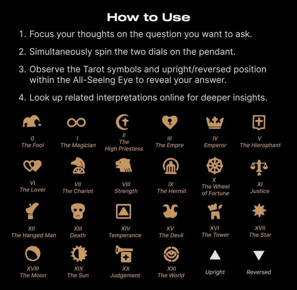 Tarot Vision Pendant: Connect to Cosmic Wisdom Anytime