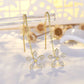 Flower Threader Diamond Earrings (Pair)