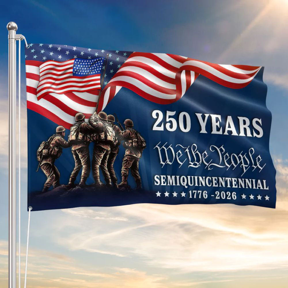 American 250 Years We The People Semiquincentennial Grommet Flag - C038