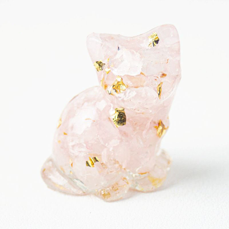 Handmade Natural Crystal Gemstone Sitting Cat