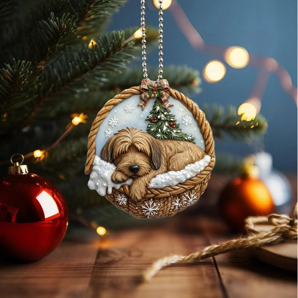 Briard In Mini Baskets Ornament - MB004