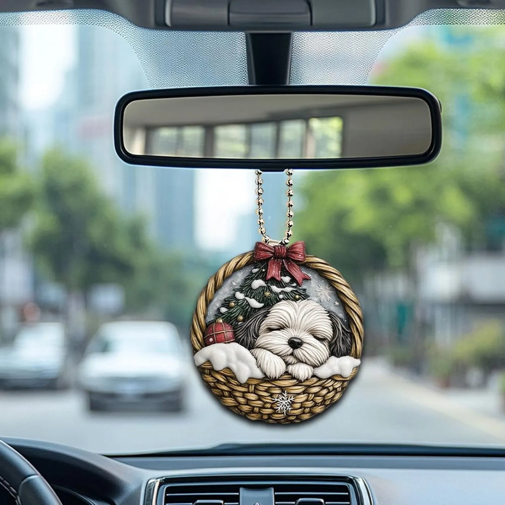 Havanese In Mini Baskets Ornament - MB040