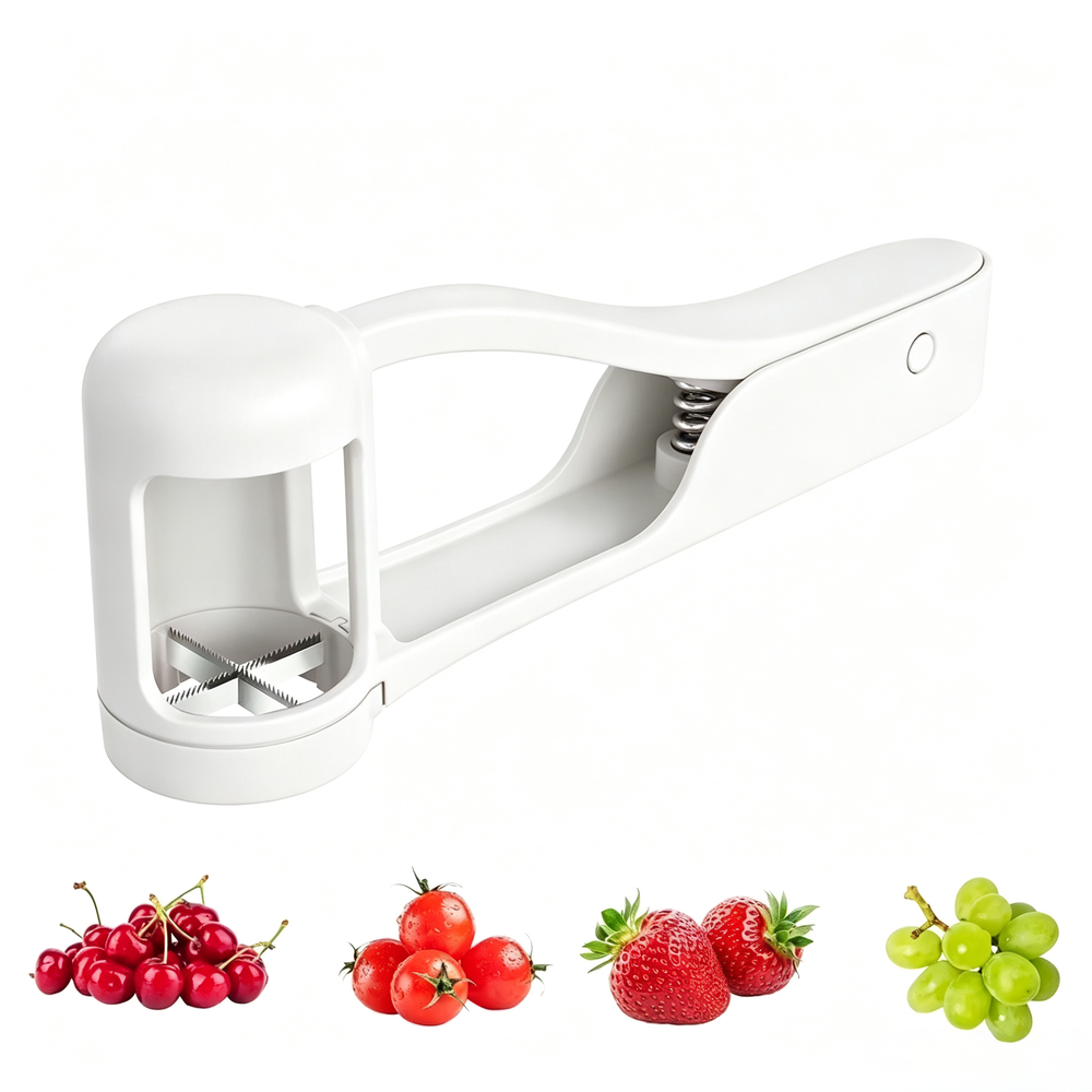 Grape Cutter – Stainless Steel Fruit Quarter Cutter for Kids & Meal Prep