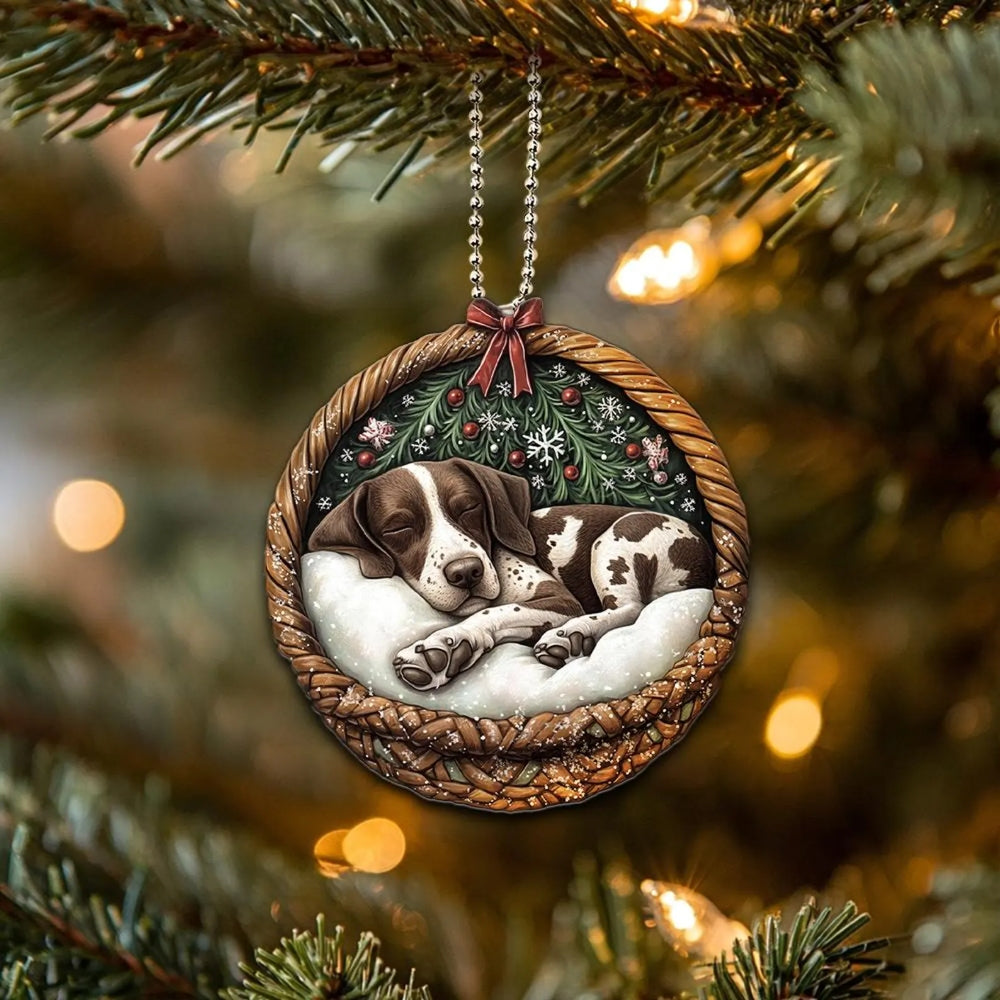 German Shorthaired Pointer In Mini Baskets Ornament - MB042