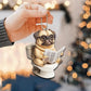 Puggle - Dog Sitting On Toilet Ornament  OT042