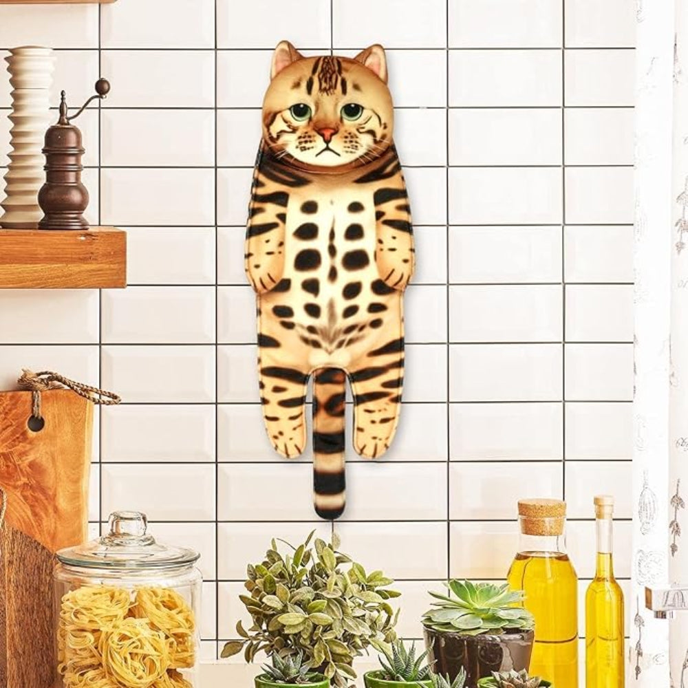 Adorable Cat Hand Towels - Bengal Cat