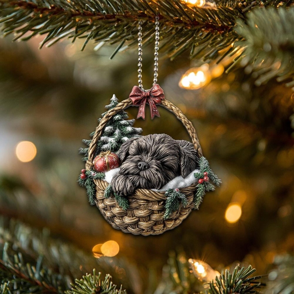 Bouvier Des Flandres In Mini Baskets Ornament - MB044