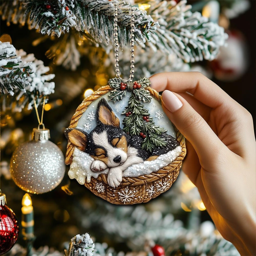 Australian Cattle Dog In Mini Baskets Ornament - MB048