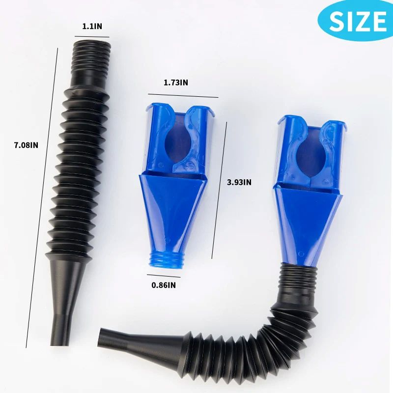 Flexible Wide-Mouth Funnel with Built-in Filter