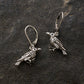 "Nevermore" Raven Leverback Earrings