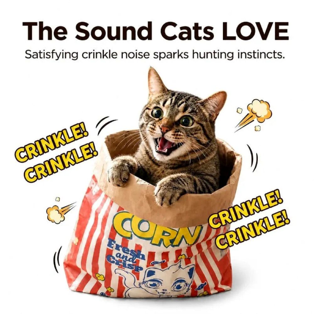 Irresistible Crinkle Cat Bag