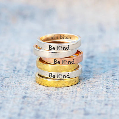 Be Kind...Of A Bi♥ch Mantra Ring