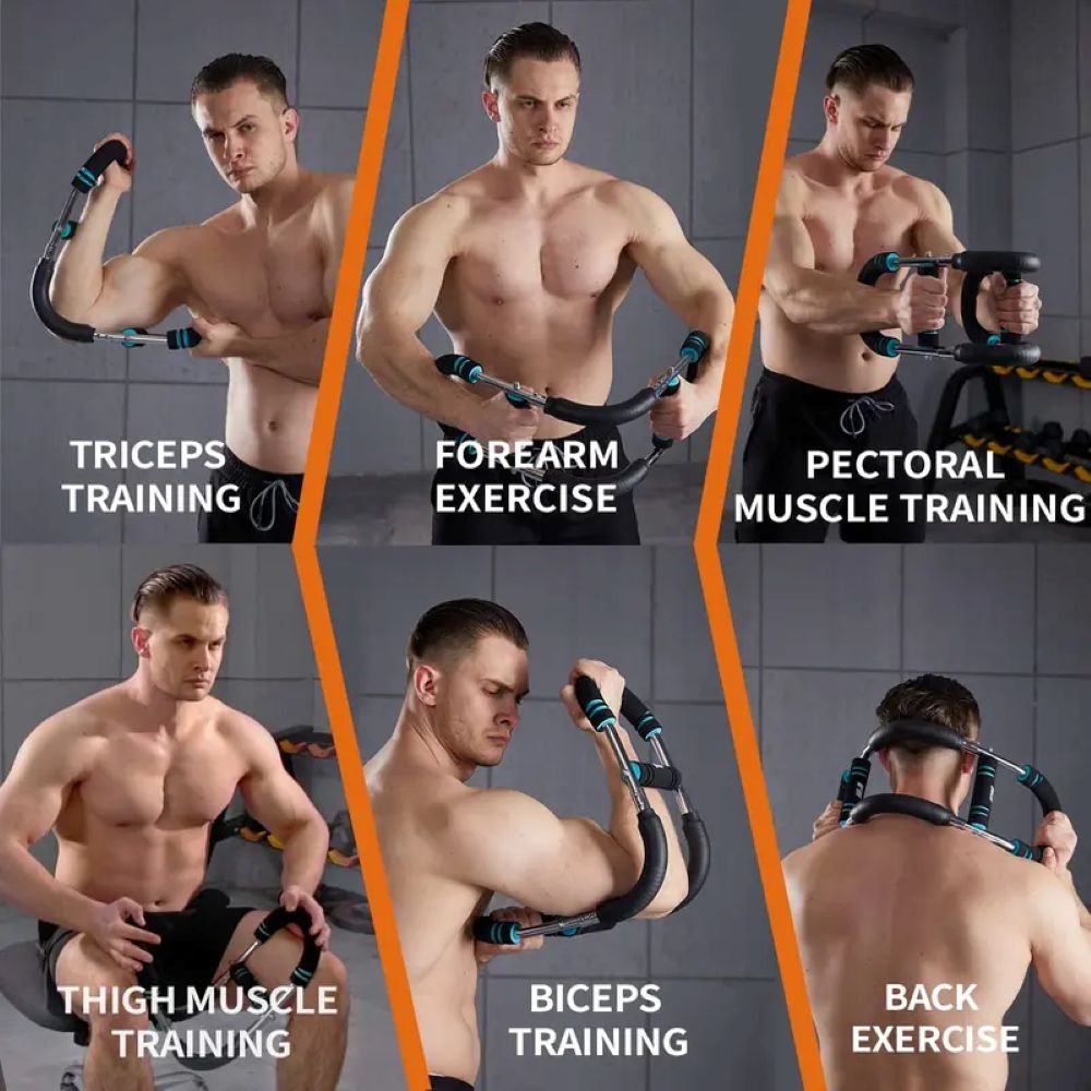 Portable Arm Trainer - Adjustable Spring Resistance Upper Body Workout