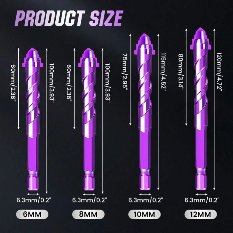 TungSteel VioletShield Quad-Edge Drill Set