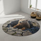 Nature Den Watcher - 3D Illusion Round Rug - H634