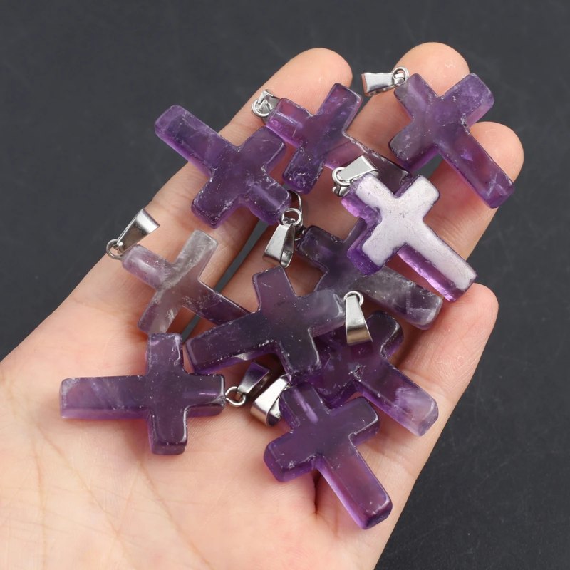 ✝️100% Handmade Crystal Cross Healing Heart