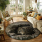 Mystic Wolf Cave - 3D Illusion Round Rug - H635
