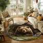 Spring Floral Bear Cave - 3D Illusion Round Rug - H641