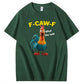 F-Caw-F What The Heli Crazy Chicken Pattern T-Shirt