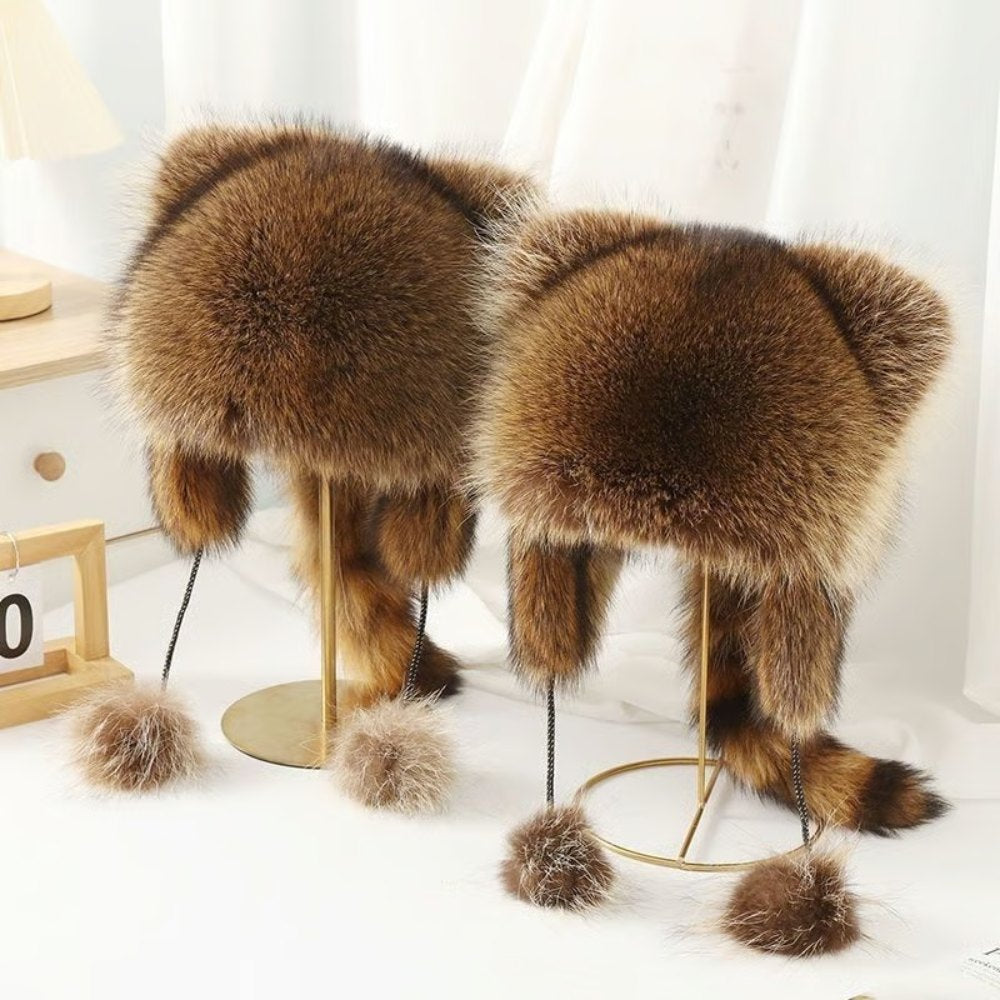 Winter Cute Raccoon Plush Hats