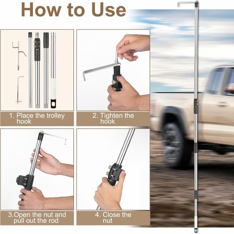 Truck Cargo Grabber, Telescoping Pickup Truck Bed Retriever Tool