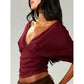 Women’s V-Neck Backless Bodycon Top – Slim Fit Sexy Summer Tee