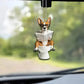 Basenji - Dog Sitting On Toilet Ornament  OT051