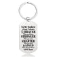 Always Remember You Are Braver Than You Believe - Inspirational Keychain - A918